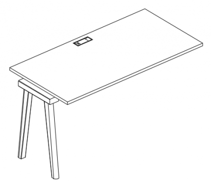 Мебель для персонала Albero АЛ 9015-1 Секция стола рабочей станции 160x70x75 белый премиум