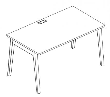 Мебель для персонала Albero АЛ 9026 Стол письменный 180x80x75 белый премиум