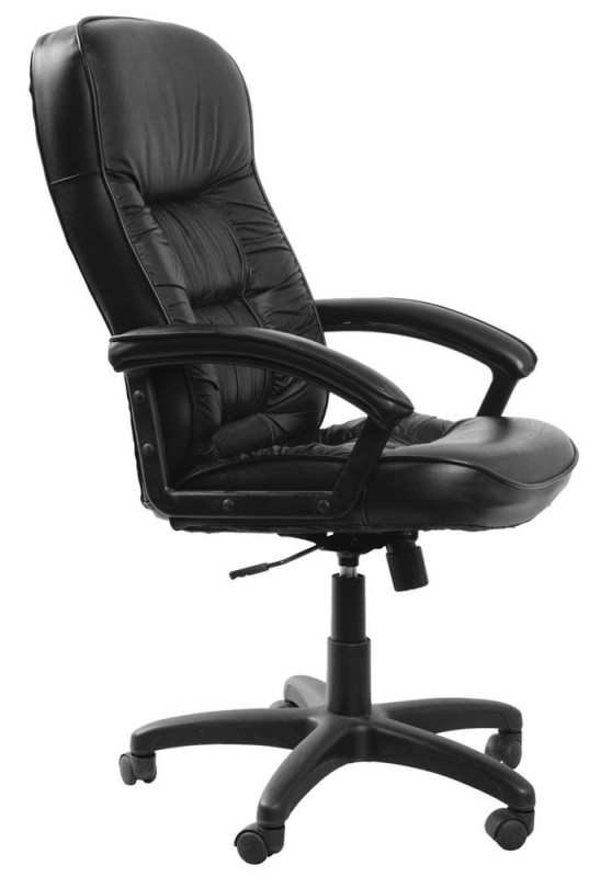  Кресло для руководителя T-9908AXSN-AB  кожа черная