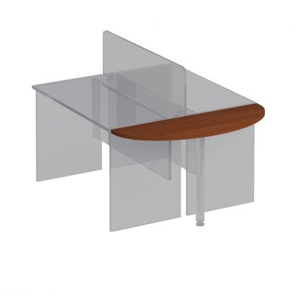 Мебель для персонала Комфорт К 207 Приставка к столу без опоры 123.5x60x2.5 французский орех
