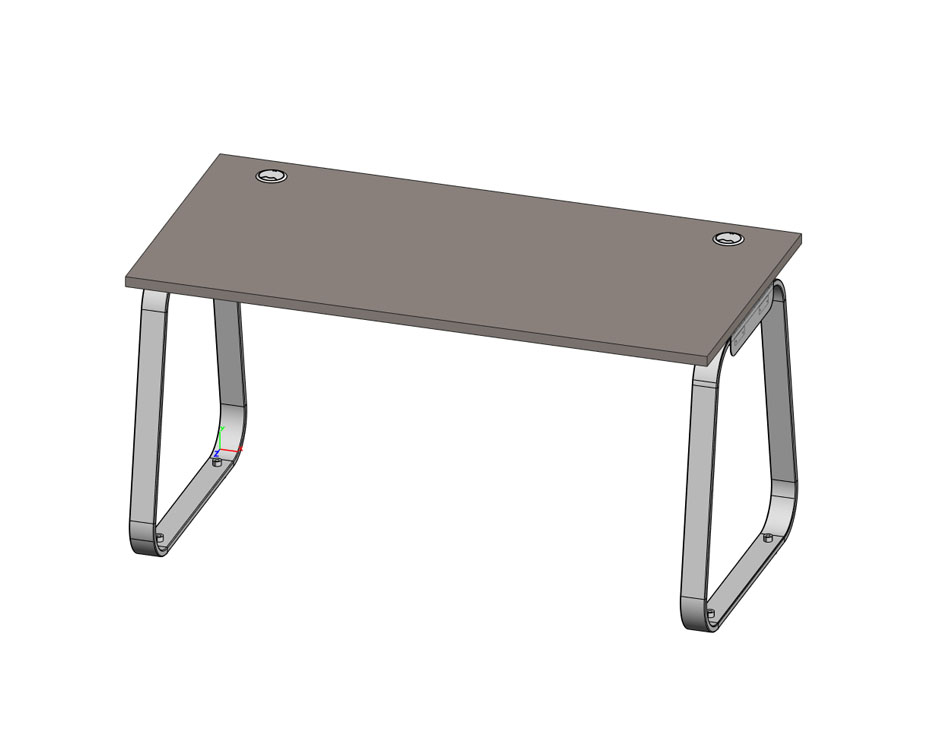 Мебель для персонала Genesis Operative JNO119 Стол прямой 1600x700 (углы прямые) 1600х700х750 серый камень
