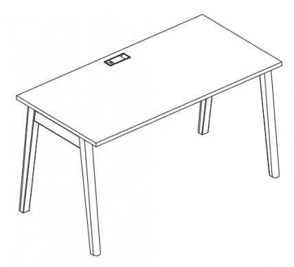 Мебель для персонала Albero АЛ 9016 Стол письменный 180x70x75 белый премиум