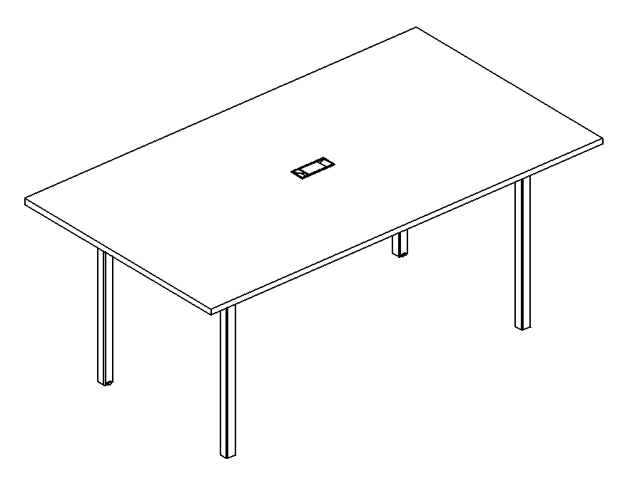 Мебель для персонала А4 Б2 121 Стол для переговоров на металлокаркасе DUE 160x100x75 белый премиум