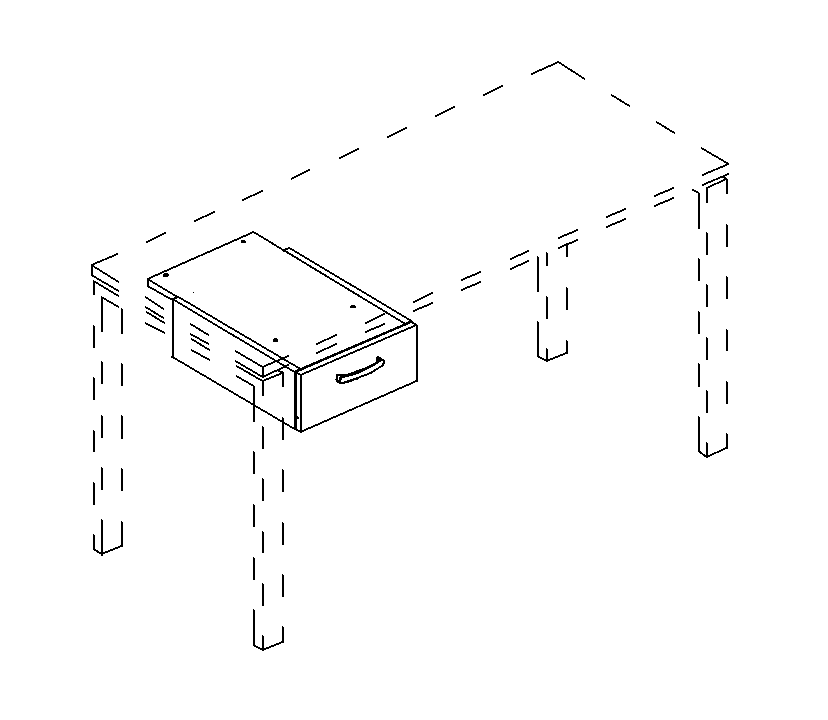 Мебель для персонала A4 215 Тумба подвесная 1-ящичная (для стола 60) 35.3x44.8x15.2 белый премиум